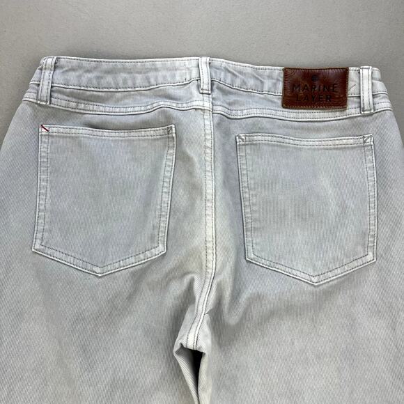 Marine Layer Pants Mens 32x30 Gray Chino Corduroy Slim Fit Straight Leg Casual - Picture 2 of 14